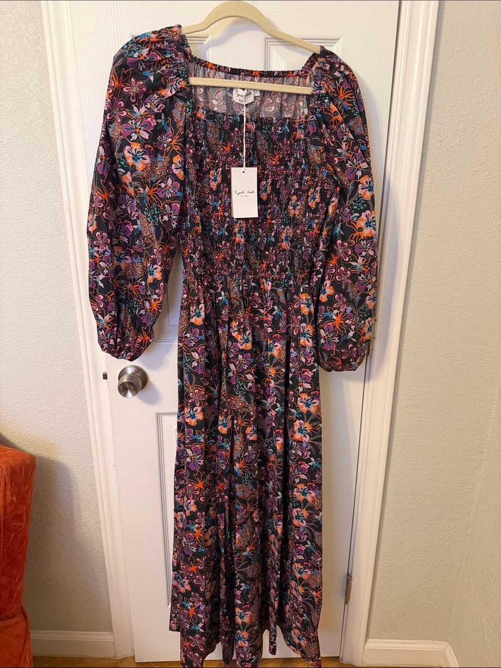 Rujuta Sheth Multicolor Smocked wideleg Jumpsuit with Meadow Print